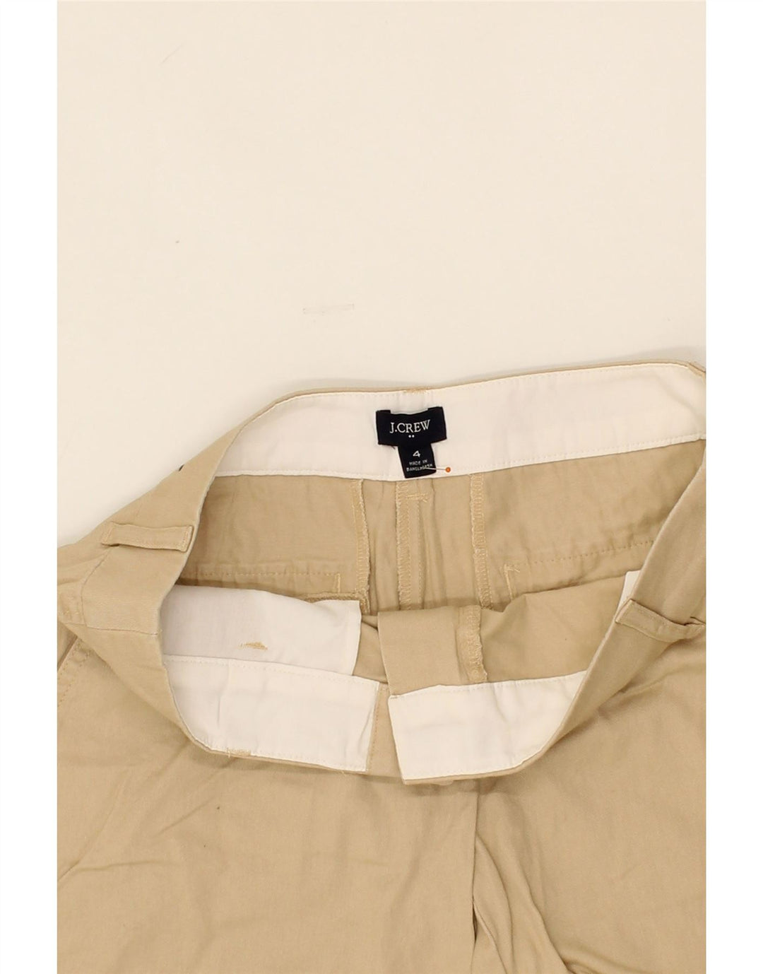 J. CREW Womens Chino Shorts US 4 Small W32 Beige Cotton Vintage J. Crew and Second-Hand J. Crew from Messina Hembry 