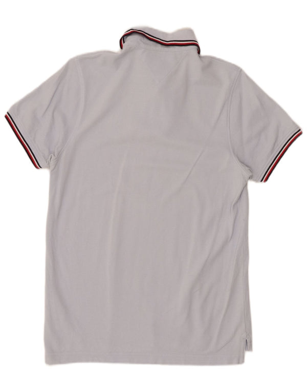 TOMMY HILFIGER Mens Slim Fit Polo Shirt Small Blue Cotton