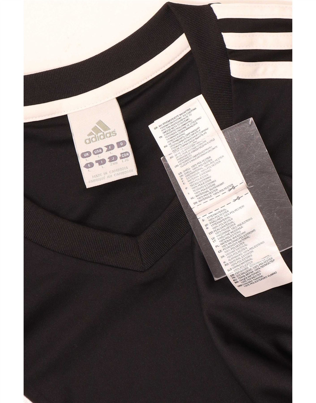 Adidas Mens Climalite T-Shirt Top Large Black Polyester