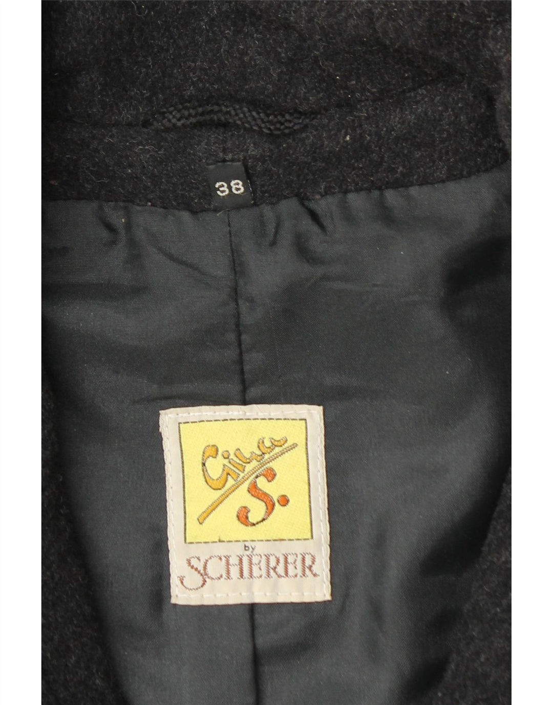 SCHERER Womens Oversized Hooded Parka Jacket EU 38 Medium Grey Wool