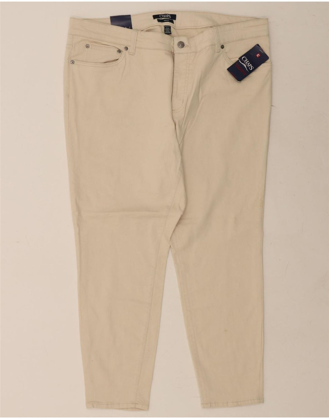 CHAPS Womens Plus Size Slim Jeans US 18 XL W40 L28 Off White Cotton Vintage Chaps and Second-Hand Chaps from Messina Hembry 