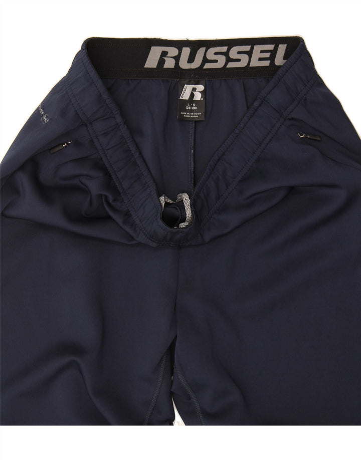 RUSSELL ATHLETIC Mens Tracksuit Trousers Large  Navy Blue Polyester Vintage Russell Athletic and Second-Hand Russell Athletic from Messina Hembry 