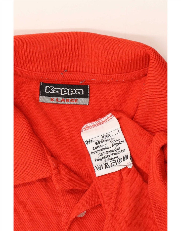 Kappa Mens Graphic Polo Shirt XL Red Cotton