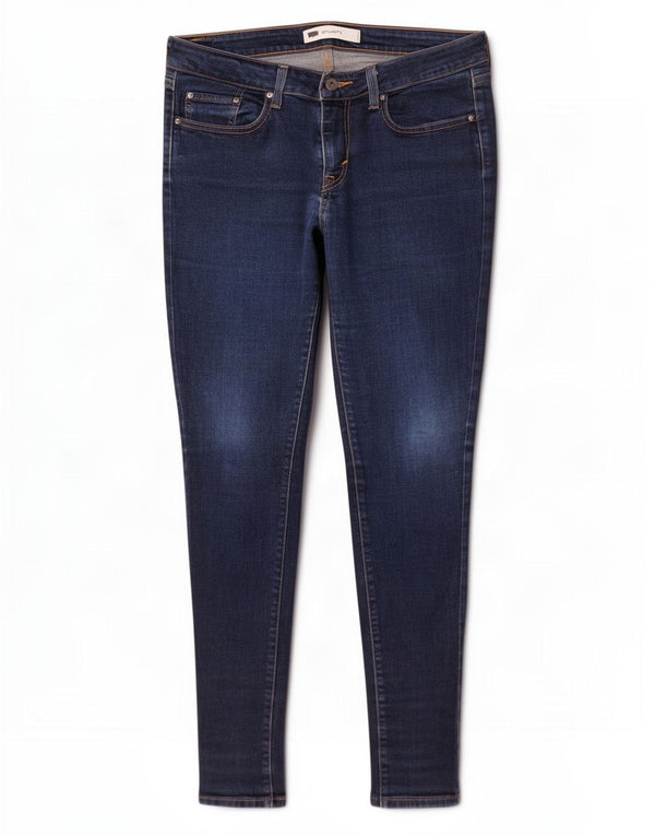 Levi's Womens 535 Legging Skinny Jeans W30 L32 Navy Blue Cotton