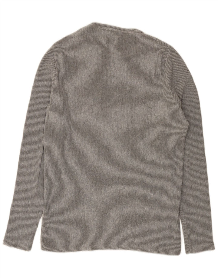 Zara Mens Top Long Sleeve Small Grey