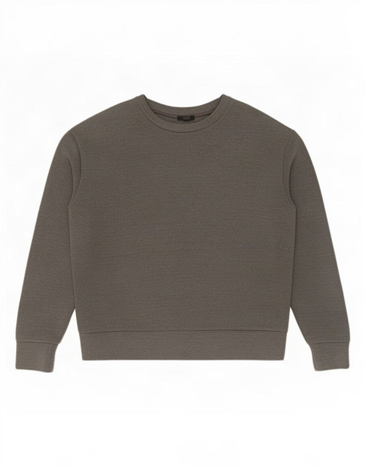 Cos Mens Sweatshirt Jumper Medium Grey Flecked Polyester