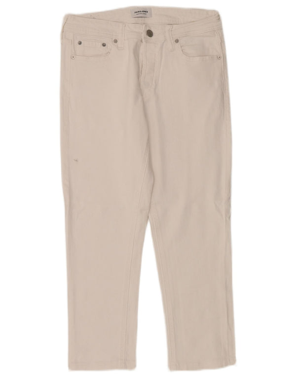 Jack & Jones Mens Slim Jeans W30 L26 White Cotton