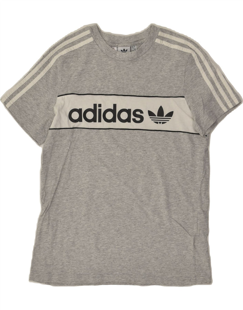 ADIDAS Boys Graphic T-Shirt Top 13-14 Years  Grey Cotton | Vintage Adidas | Thrift | Second-Hand Adidas | Used Clothing | Messina Hembry 