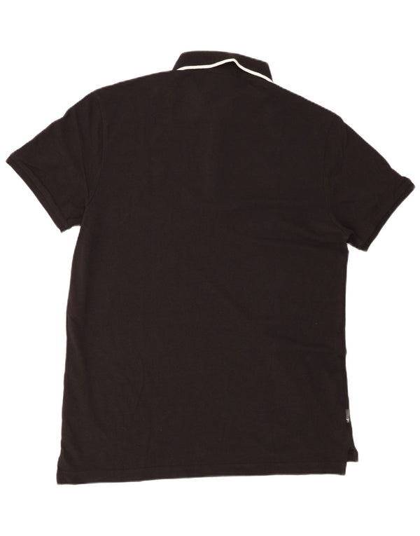 Puma Mens Polo Shirt Large Black Cotton