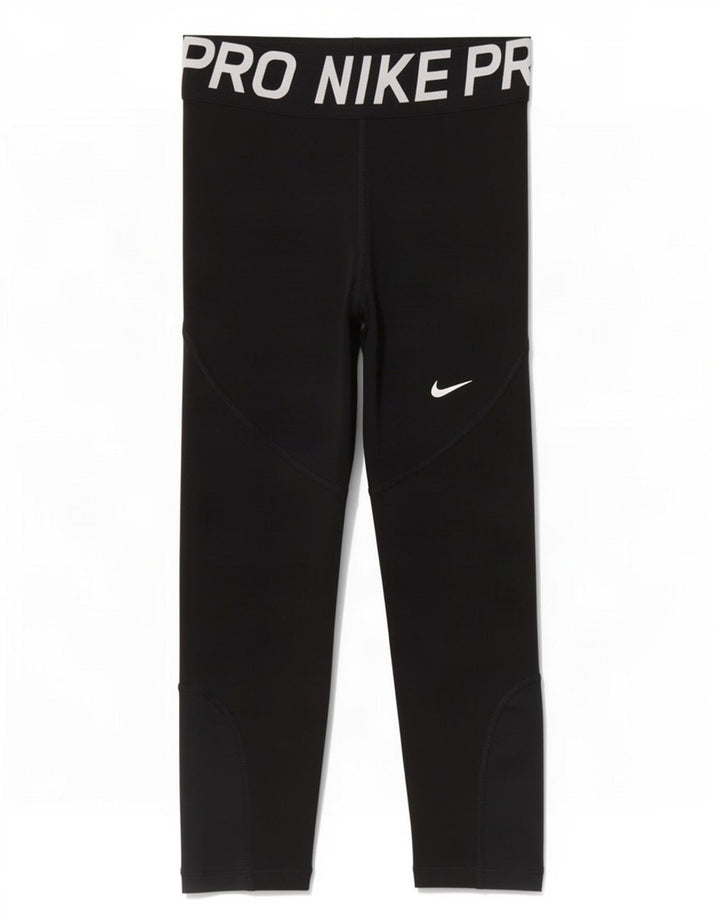 Nike Womens Dri Fit Capri Leggings UK 6 XS Black Polyester