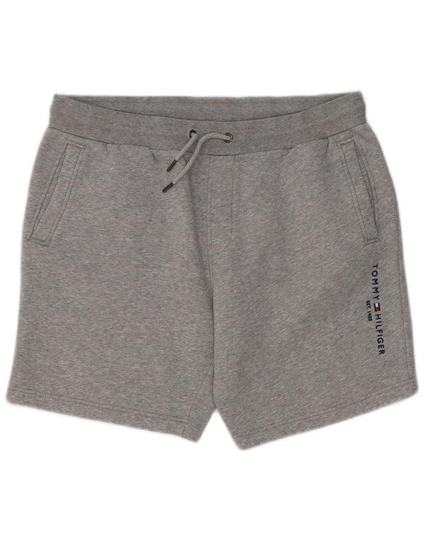 Tommy Hilfiger Mens Graphic Sport Shorts Large Grey Cotton