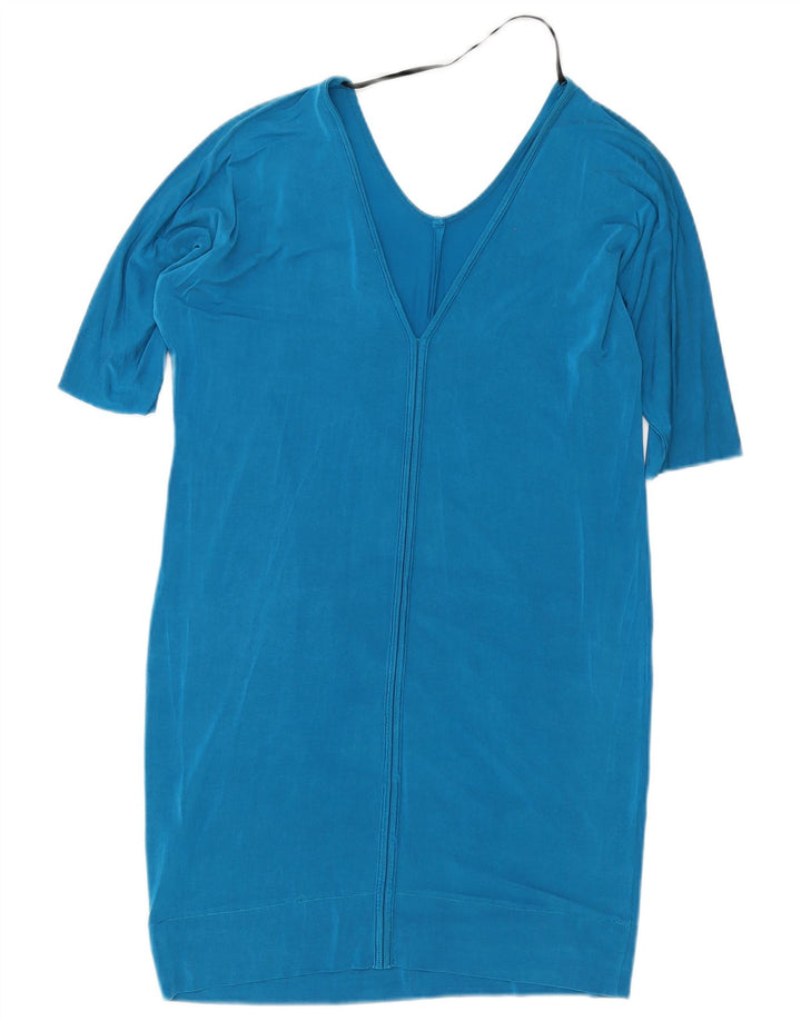 Diesel Womens Oversized Shift Dress UK 6 XS Blue Cupro