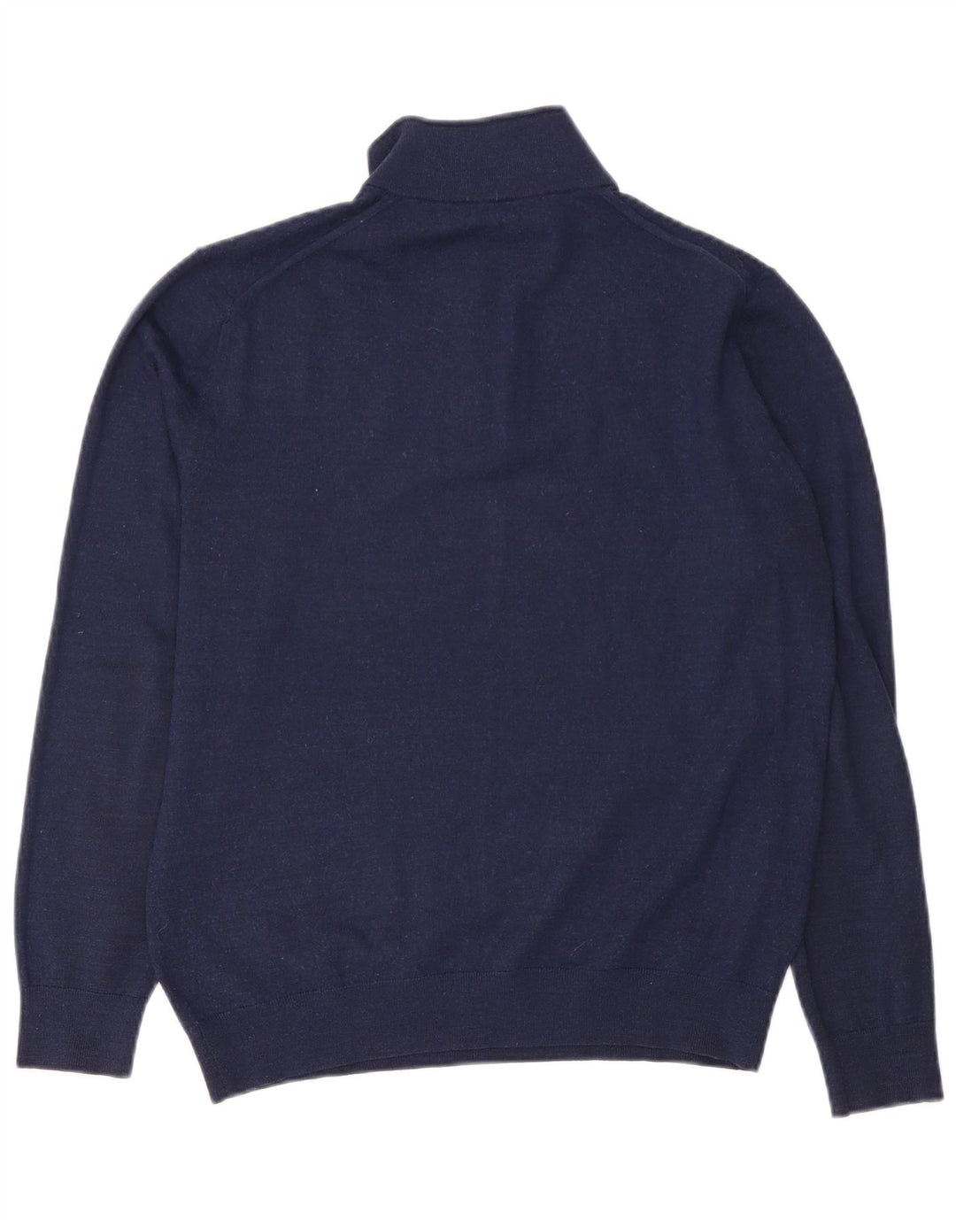 Reiss Mens Zip Neck Jumper Sweater XL Navy Blue Acrylic