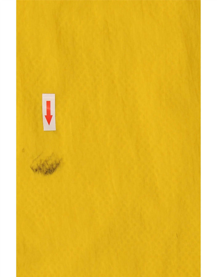 Adidas Mens Hooded Pullover Rain Jacket UK 36 Small Yellow Nylon