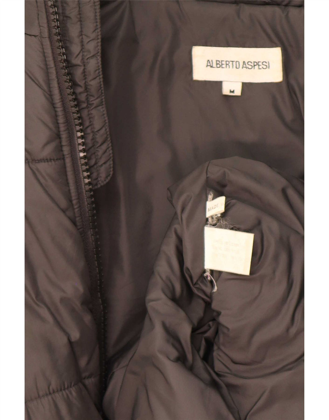 Alberto Aspesi Mens Padded Jacket UK 38 Medium Grey Nylon