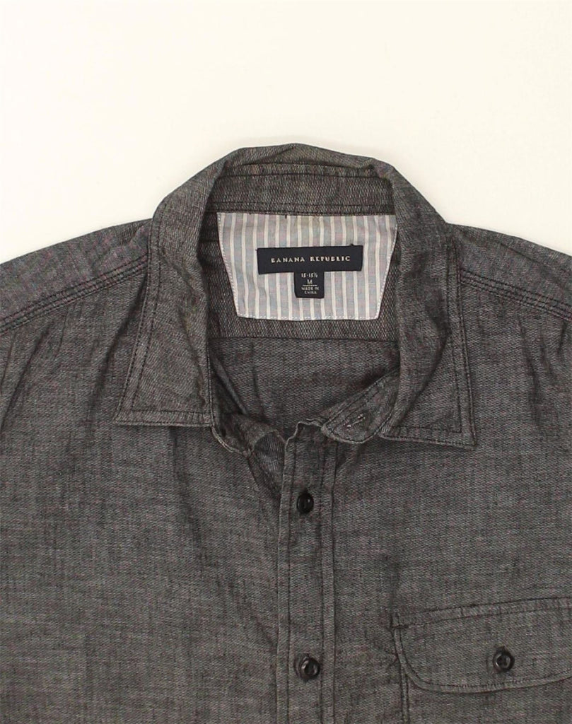 BANANA REPUBLIC Mens Shirt Size 15-15 1/2 Medium Grey Cotton | Vintage Banana Republic | Thrift | Second-Hand Banana Republic | Used Clothing | Messina Hembry 