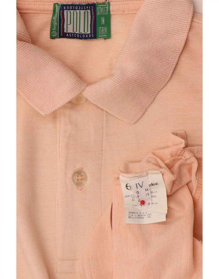 Sergio Tacchini Mens Polo Shirt Medium Pink Cotton
