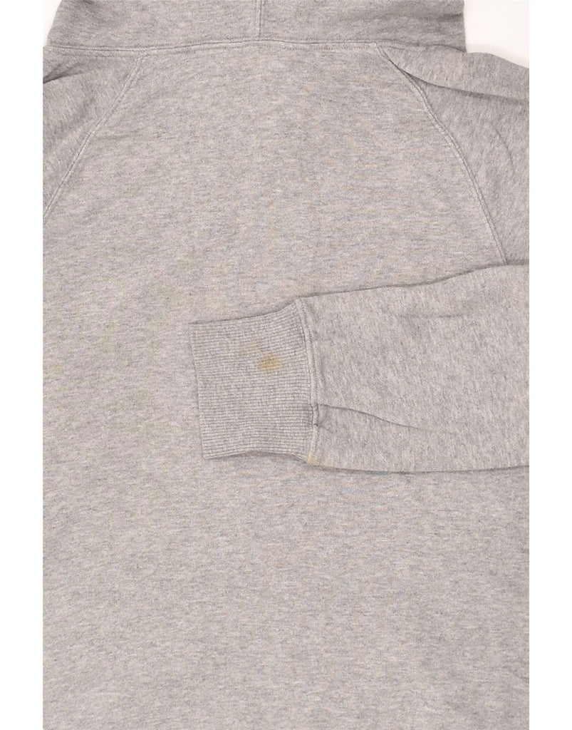 ASICS Womens Graphic Hoodie Jumper UK 14 Medium Grey Cotton | Vintage Asics | Thrift | Second-Hand Asics | Used Clothing | Messina Hembry 