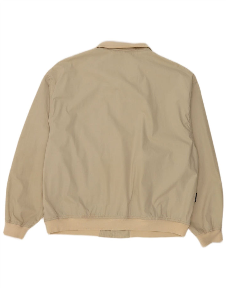 Brugi Mens Bomber Jacket IT 50 Large Off White Cotton