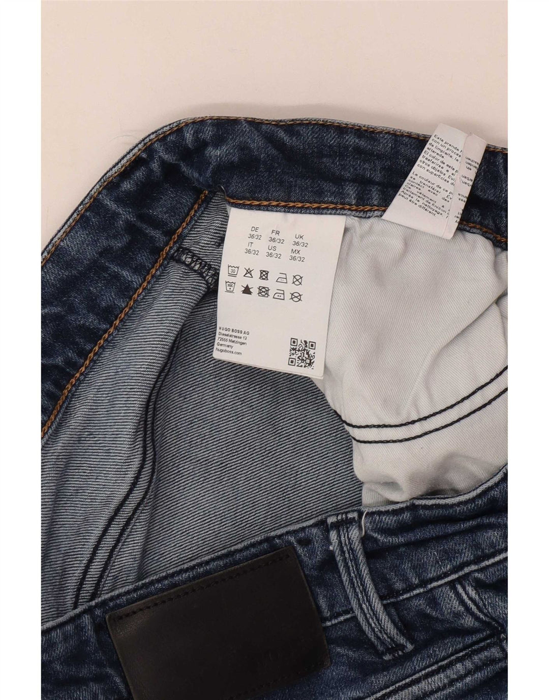 Hugo Boss Mens Slim Jeans W36 L32 Blue Cotton