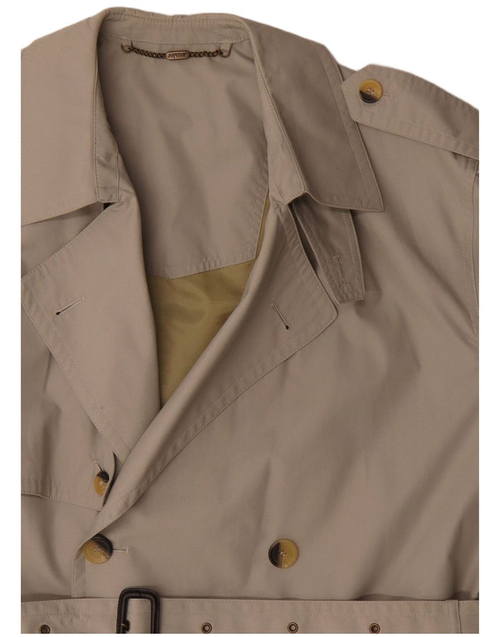 Jupiter Womens Trench Coat UK 14 Large Beige Cotton