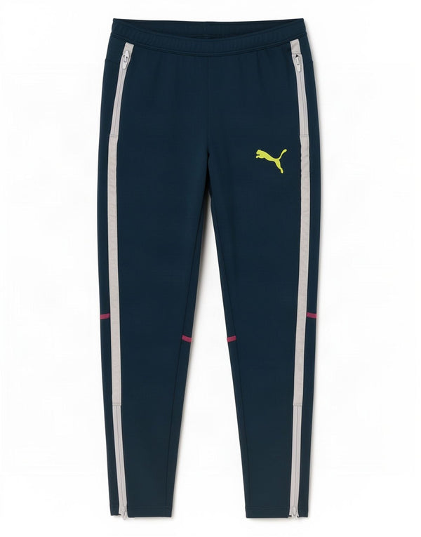 Puma Girls Tracksuit Trousers 7-8 Years Navy Blue Polyester