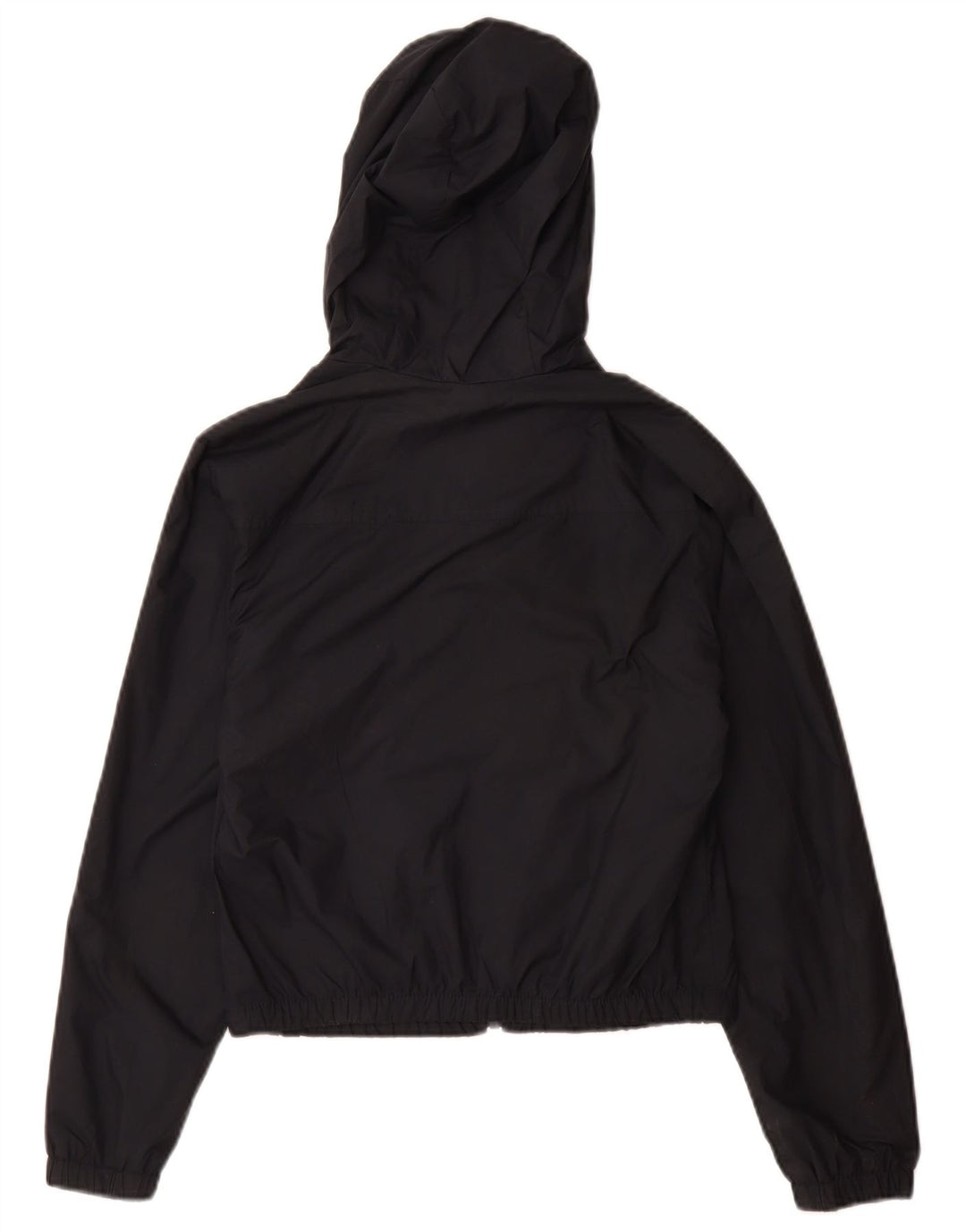 Hollister Womens Hooded Rain Jacket UK 6 XS Black Polyester