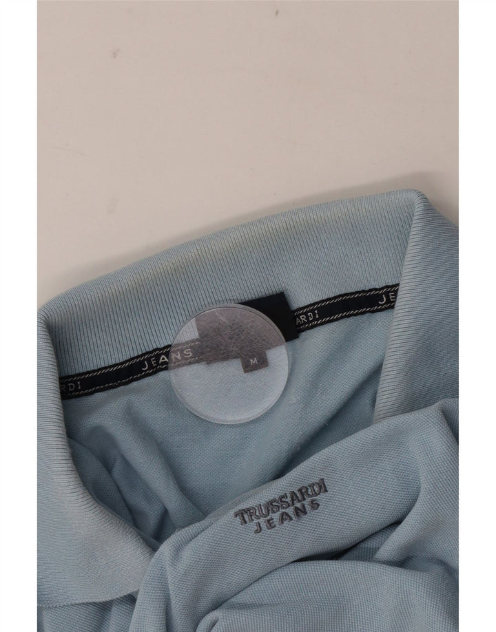 Trussardi Jeans Mens Polo Shirt Medium Blue