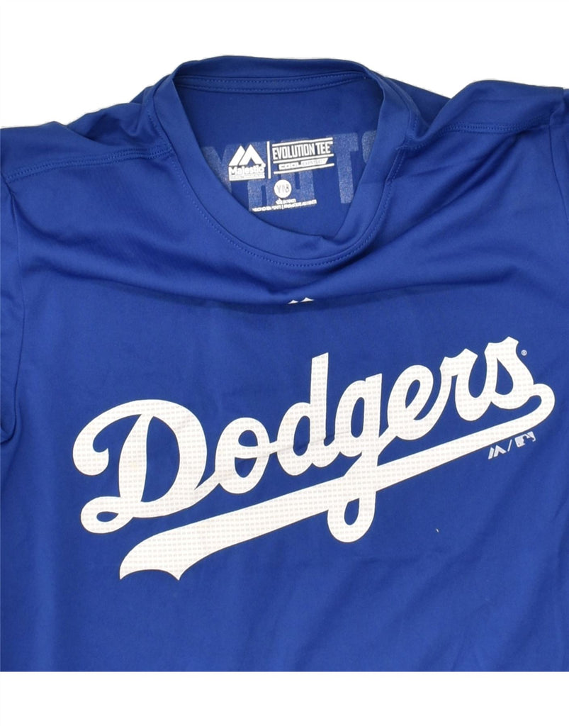 MAJESTIC Boys Dodgers Graphic T-Shirt Top 11-12 Years Medium  Blue | Vintage Majestic | Thrift | Second-Hand Majestic | Used Clothing | Messina Hembry 