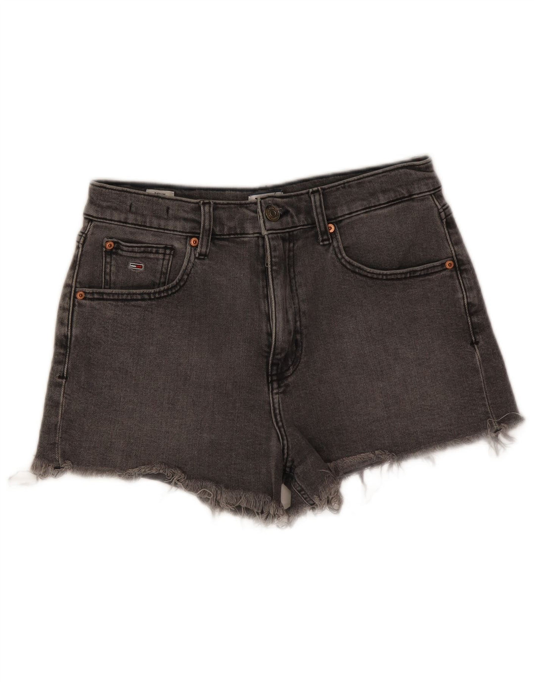 Tommy Hilfiger Womens Denim Shorts W27 Small  Grey Cotton