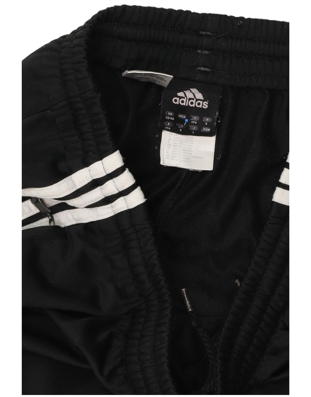 Adidas Mens Tracksuit Trousers Joggers  Medium Black Colourblock Polyester