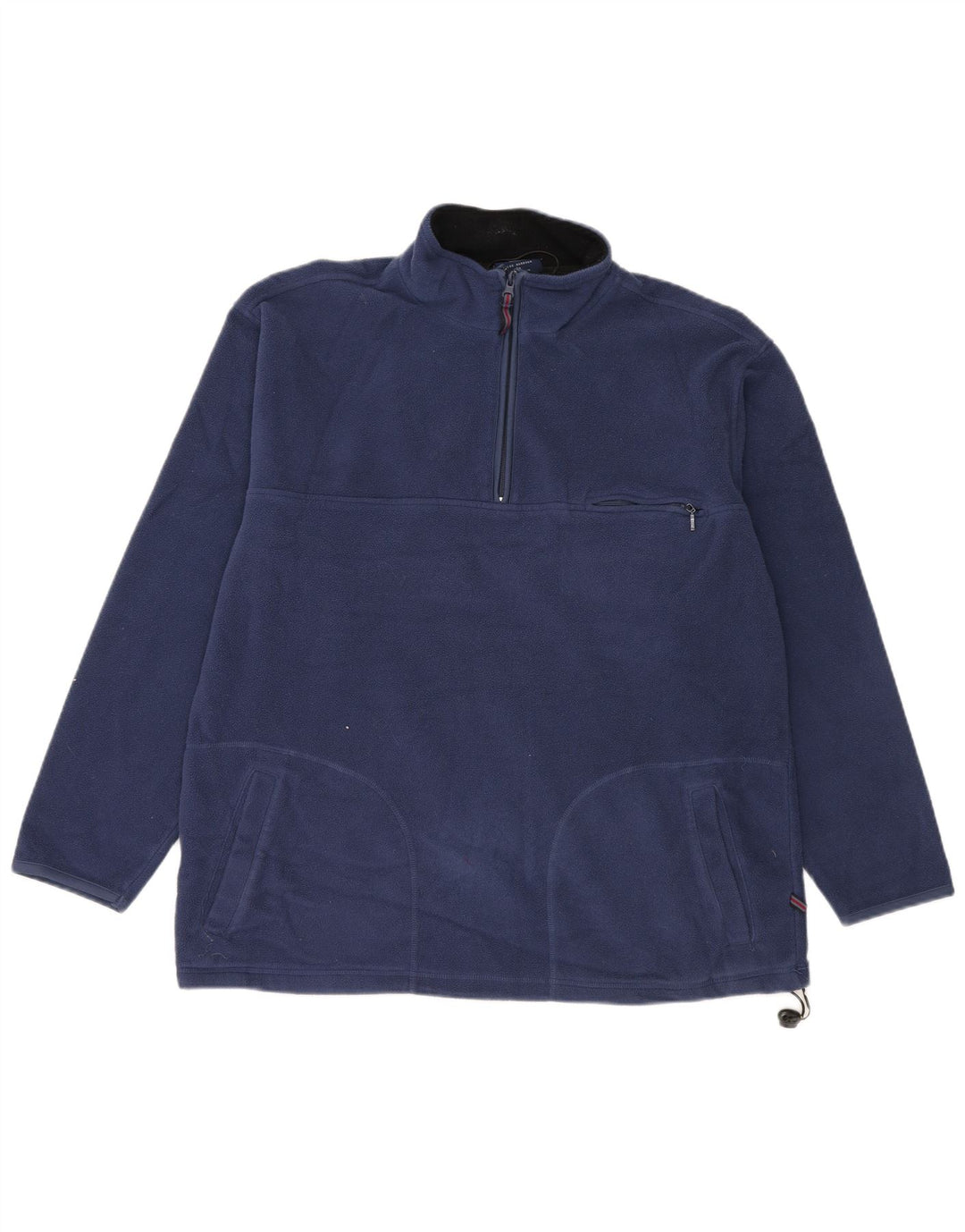 Marks & Spencer Mens Blue Harbour Zip Neck Fleece Jumper Medium Navy Blue