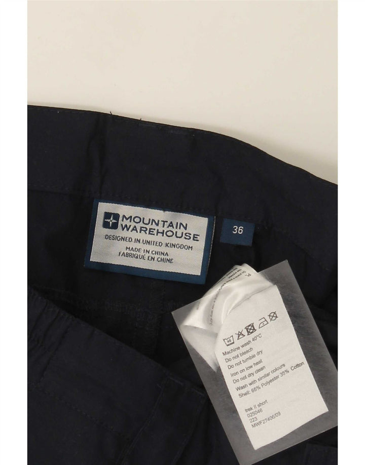 Mountain Warehouse Mens Cargo Shorts Large W36 Navy Blue Polyester