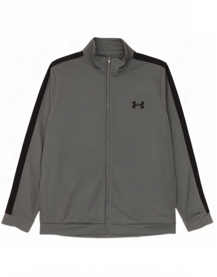 Under Armour Mens Tracksuit Top Jacket XL Grey Colourblock Polyester