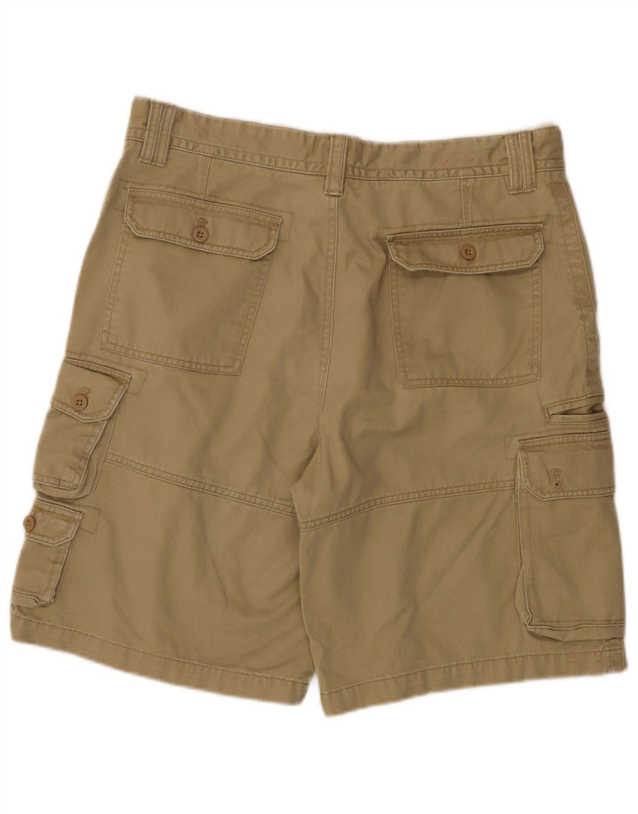 IZOD Mens Cargo Shorts W36 Large Beige Cotton