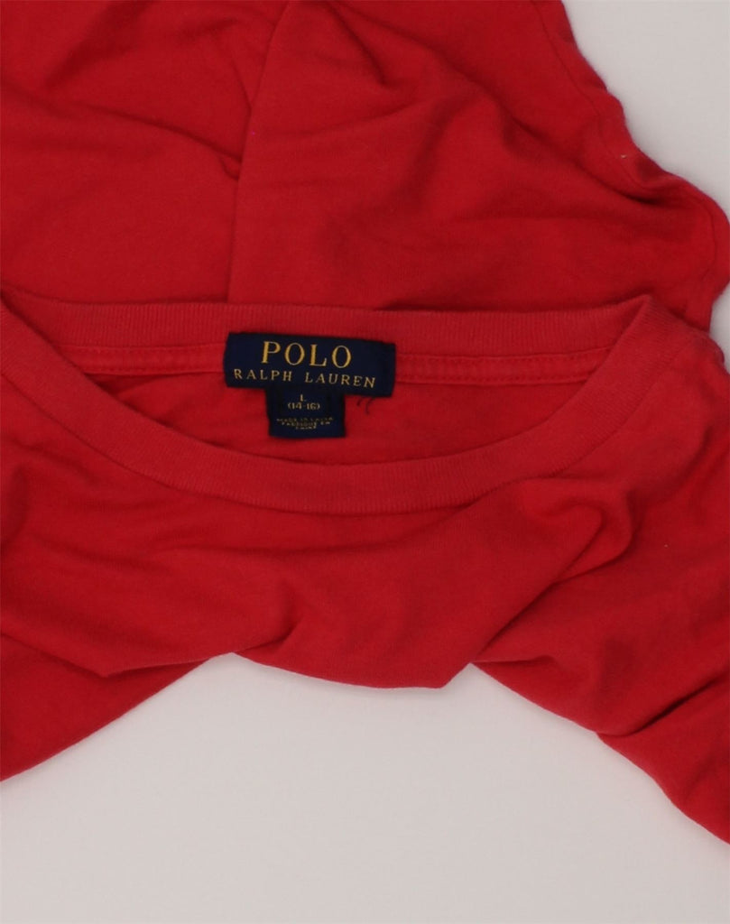 POLO RALPH LAUREN Boys T-Shirt Top 14-15 Years Large Red Cotton | Vintage Polo Ralph Lauren | Thrift | Second-Hand Polo Ralph Lauren | Used Clothing | Messina Hembry 