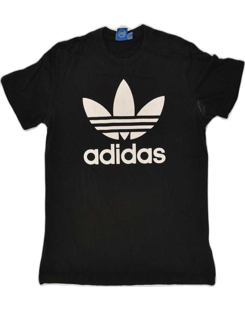 ADIDAS Mens Graphic T-Shirt Top Medium Black Cotton | Vintage Adidas | Thrift | Second-Hand Adidas | Used Clothing | Messina Hembry 