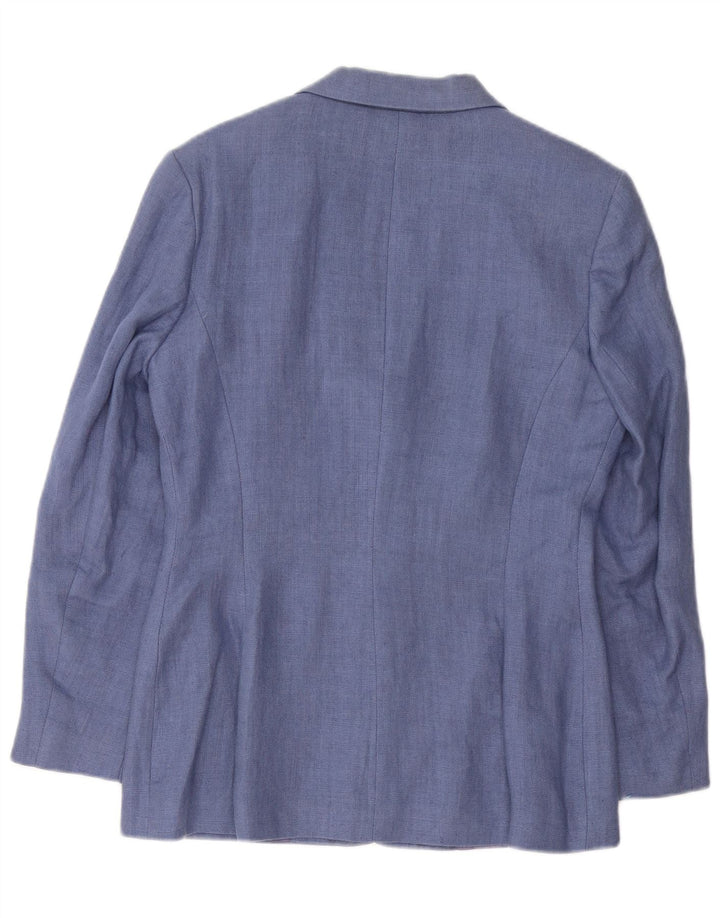 Monsoon Womens 3 Button 2 Piece Skirt Set UK 10 Small W26 Blue Linen