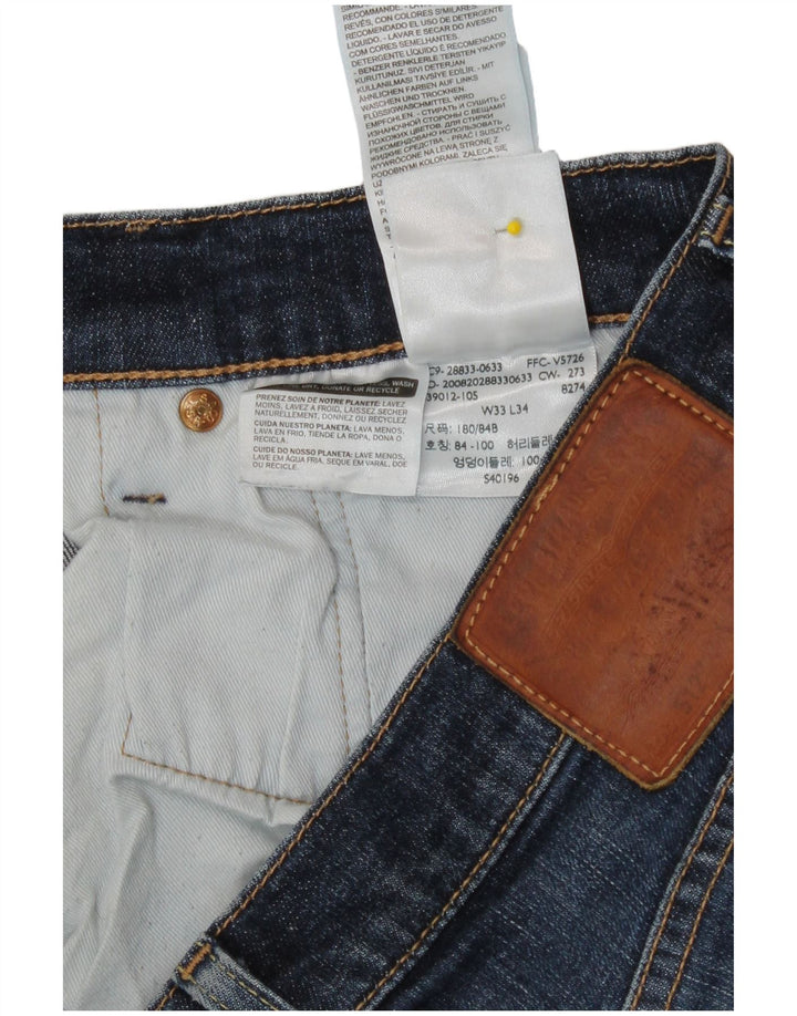 Levi's Mens 512 Slim Tapered Jeans W33 L34 Blue Cotton