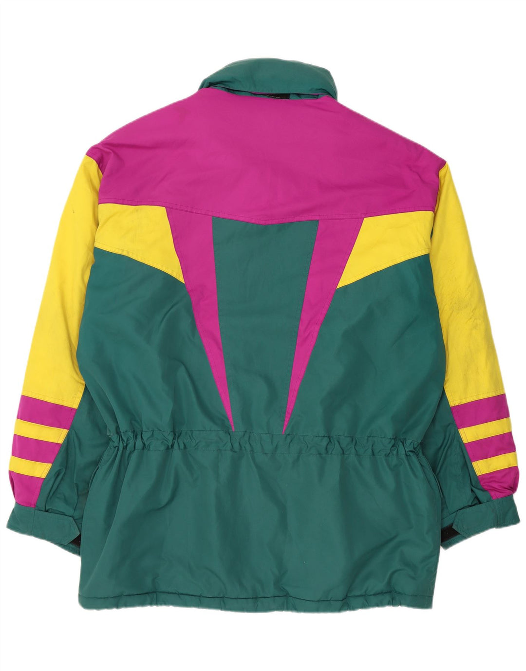 Fila Mens Graphic Hooded Ski Jacket IT 52 XL Green Colourblock