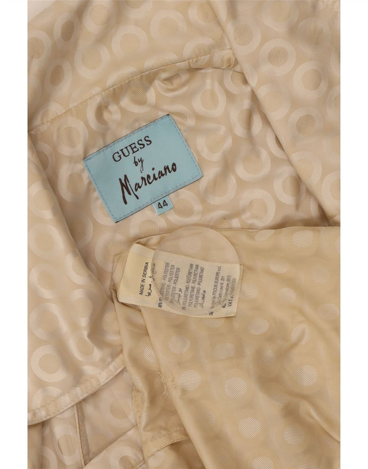 Guess By Marciano Womens Pea Coat IT 44 Medium Beige Geometric Polyester