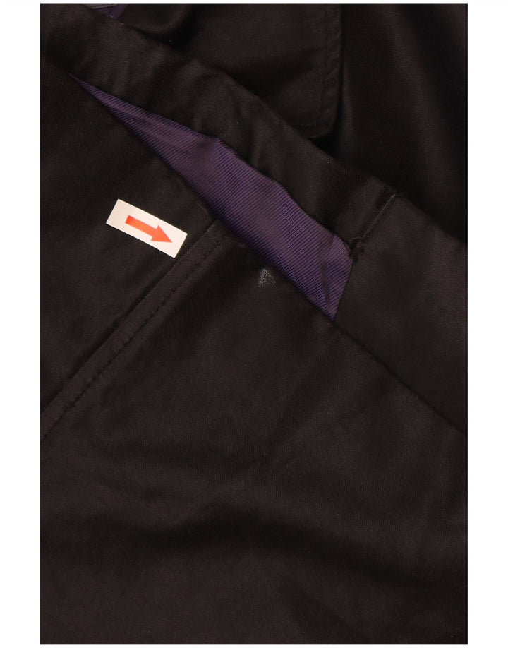 Armani Exchange Mens Trench Coat UK 42 XL Black Cotton