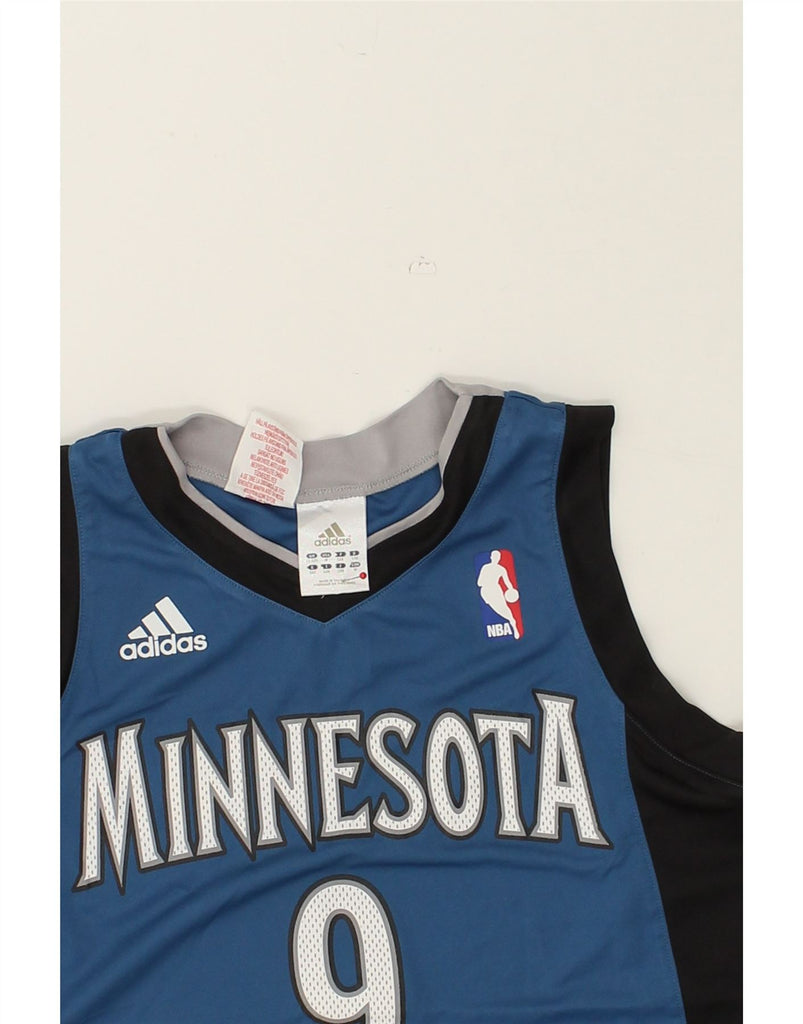 ADIDAS Boys Minnesota Graphic Vest Top 11-12 Years Blue Colourblock | Vintage Adidas | Thrift | Second-Hand Adidas | Used Clothing | Messina Hembry 