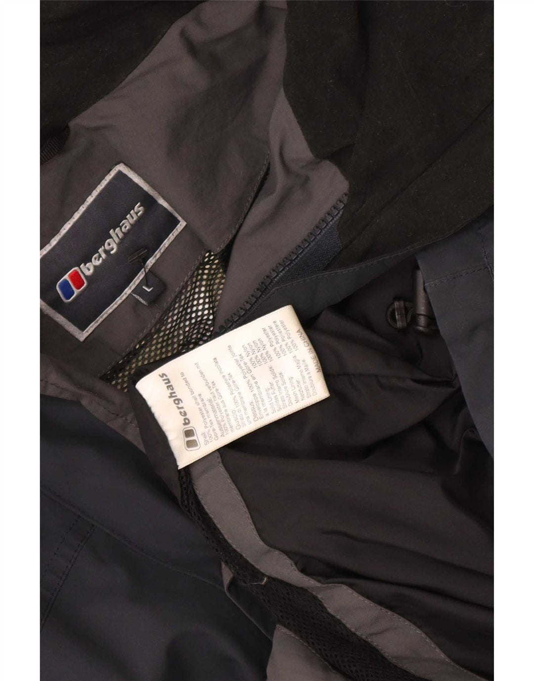 Berghaus Mens Hooded Rain Jacket UK 40 Large Navy Blue Polyester