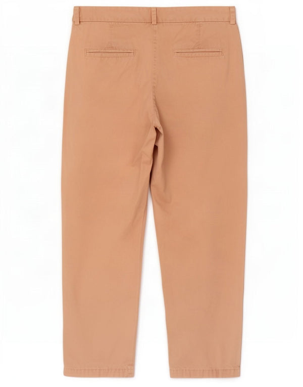 Marks & Spencer Womens Tapered Chino Trousers UK 18 XL W36 L26 Pink Cotton
