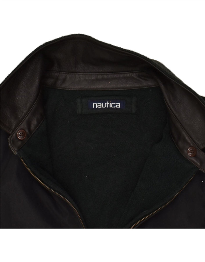 NAUTICA Mens Reversible Jacket UK 42 XL Black Polyester | Vintage Nautica | Thrift | Second-Hand Nautica | Used Clothing | Messina Hembry 