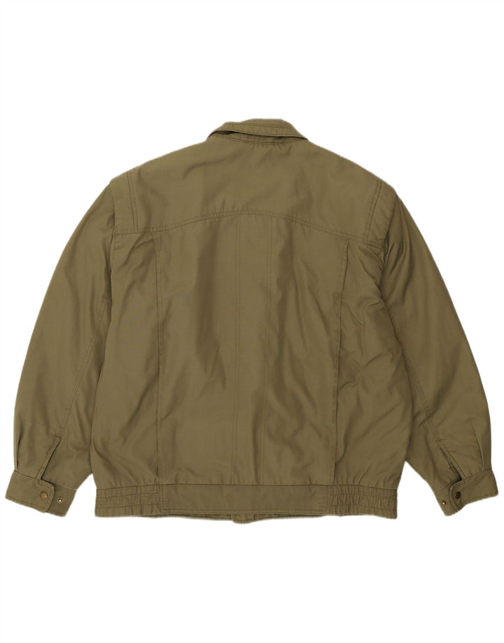 El Paso Mens Bomber Jacket UK 40 Large Khaki Polyester