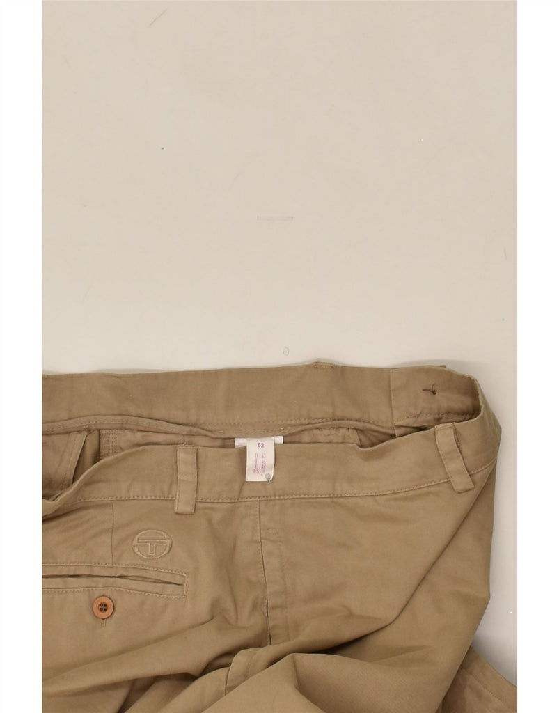 SERGIO TACCHINI Mens Straight Casual Trousers W36 L31 Beige Cotton | Vintage Sergio Tacchini | Thrift | Second-Hand Sergio Tacchini | Used Clothing | Messina Hembry 