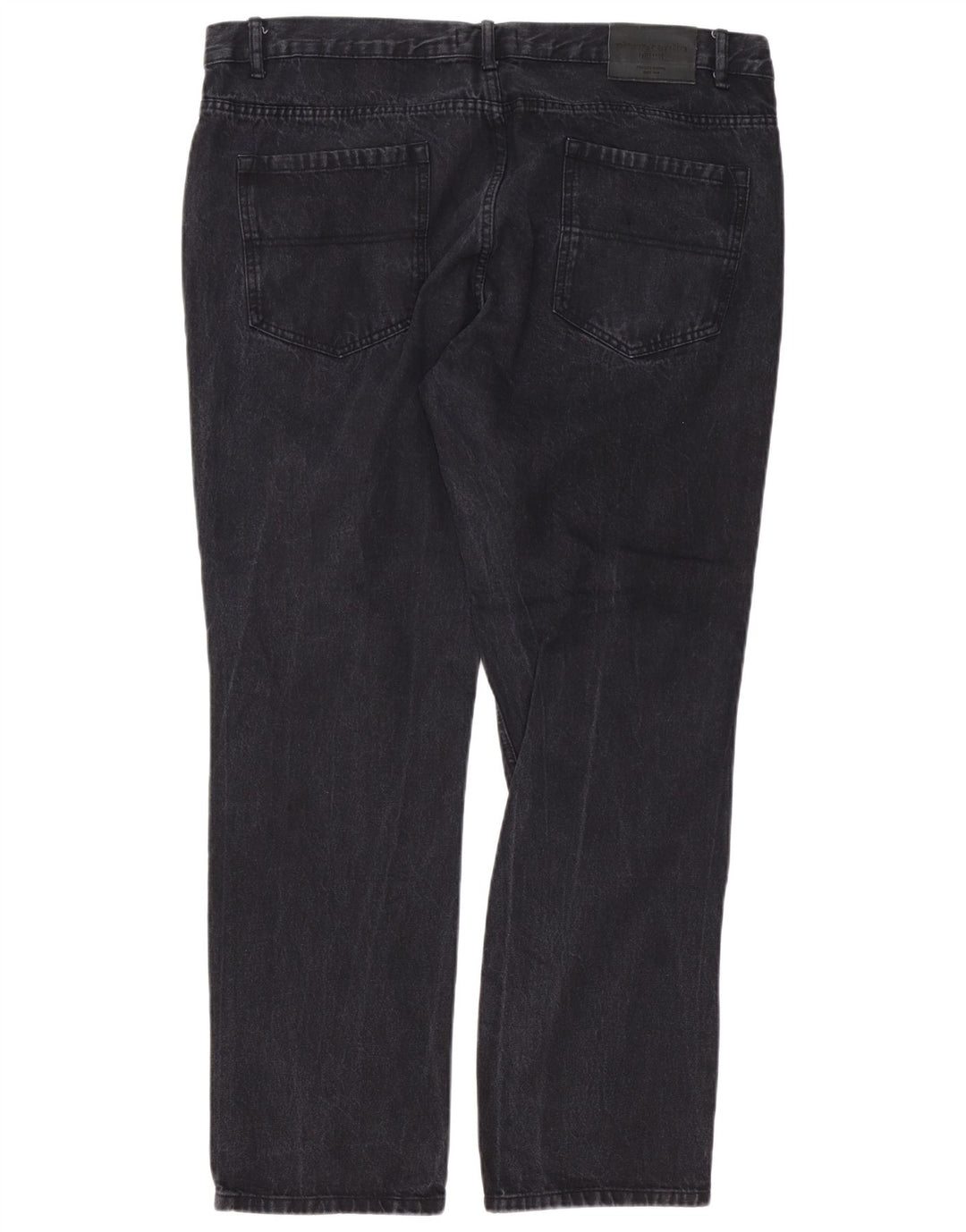 Pierre Cardin Mens Straight Jeans W40 L31 Black Cotton