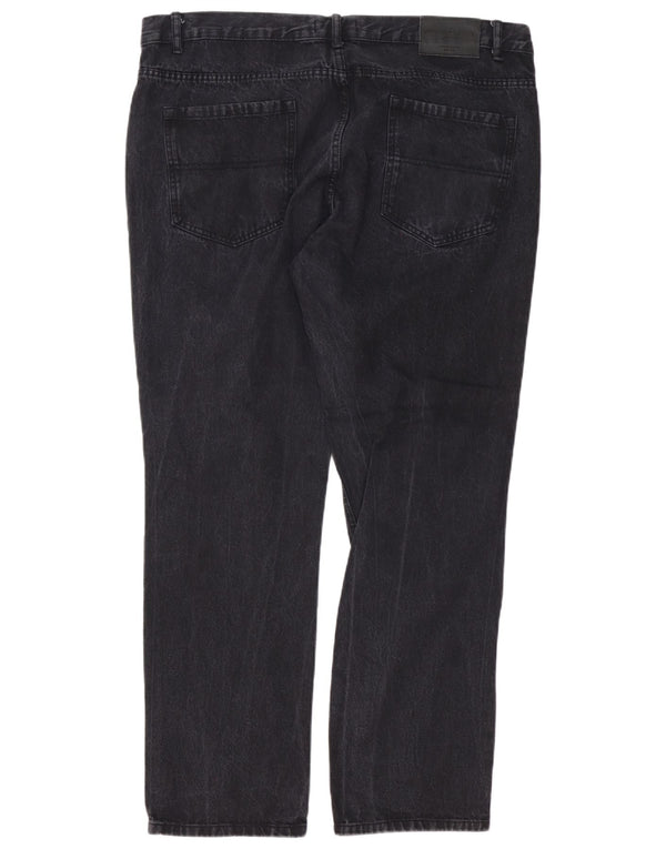 Pierre Cardin Mens Straight Jeans W40 L31 Black Cotton
